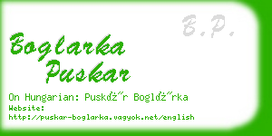 boglarka puskar business card